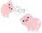 Monkimau Mädchen Ohrringe Schwein Ohrstecker aus 925 Sterling Silver Silber