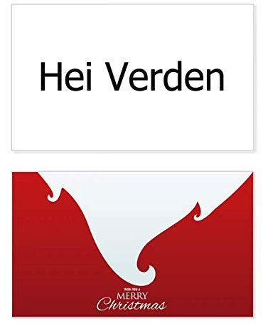 Hello World Norwegische Weihnachtskarte mit Aufschrift „Merry Christmas“