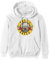 Guns N' Roses Hoodie Classic Band Logo Official Unisex White Pullover S