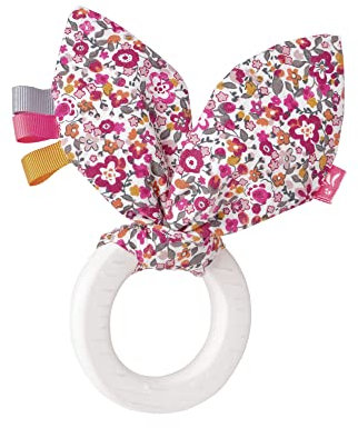 kikadu Beißring Hase Millefleurs - Babyspielzeug aus 100% GOTS-zertifizierter Bio-Baumwolle