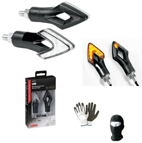 KOMPATIBEL MIT SUZUKI GSX 600 F PAAR LED BLINKER ZUGELASSEN FÜR MOTORRAD RICHTUNGSANZEIGEN 12 V UNIVERSAL 75 CM X 27 CM LAMPA WEISSE LINSE ORANGE LICHT
