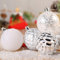 SHareconn Christmas Baubles 30pcs 60mm Ornaments, Shatterproof Balls Hanging Decorations for Christmas Tree, Colored Decoration Baubles for Holiday Party, Hanging Strings Included, White