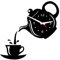 BYFRI Forma del Reloj De Pared Efecto del Espejo Taza De Café Decorativo De La Cocina Relojes De Pared Sala De Estar Decoración Luz ()