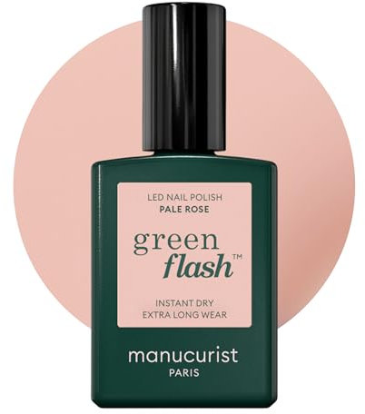 MANUCURIST Green Flash™ Transparent UV Nagellack Rosa Pastell Old Rose • Hema Free UV Lack • 12-Free Lack, 61,5% bio-basiert • Nägel Selber Machen für UV Lampe Nägel • Gel Nagellack UV 15 ml