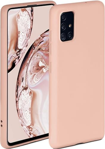 ONEFLOW Soft Case für Samsung Galaxy A71 Hülle aus Silikon mit Kameraschutz, Silikonhülle mit erhöhtem Schutz fürs Display, Backcover Schutzhülle, weiche Handyhülle, Rosa