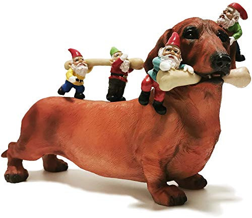 Muse Design Gartenzwerg Hund Statuen Hof Kunst Harz Figur Dekorationen Outdoor Garten Dekor