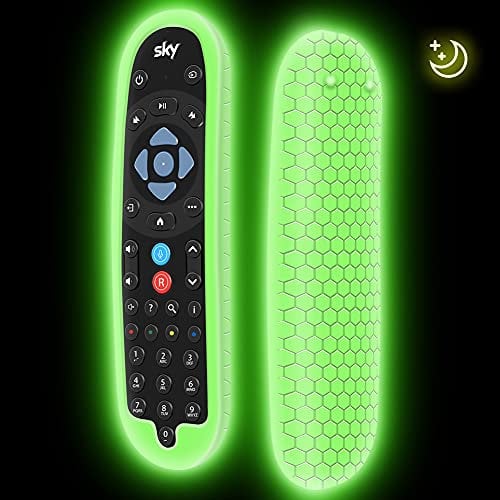 Case for SKY Q Bluetooth Remote Control EC201 EC202 2020, Protective Silicone Cover SKY Q New Remote Controller Sleeve Skin Holder Battery Back Protector Universal Replacement-Glow Green