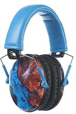PROTEAR Casque de protection auditive réglable et pliable pour enfant - Pour concert, école, festival, protection auditive avec SNR 28 dB (Blue Cloud)