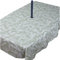 Nappe de jardin en PVC facile à nettoyer avec trou pour parasol en acier inoxydable - Motif baies et feuilles vert sauge