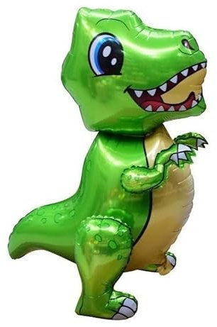 Grüner T-Rex 3D-Dinosaurier-Folienballon, 80 cm