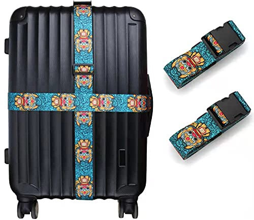 2 Stück Koffergurt Kreuzgurt Personalisiert Grün Gepäckgurt Einstellbare(200cm x 5cm) Kofferband Einzigartiges Koffergurte Reisezubehör Travel Luggage Strap(2 x Grün)