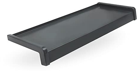 Seiletech.de Fensterbank Aluminium + Pulverbeschichtet – 150cm – Anthrazit RAL 7016 – Tiefe 15cm – Wetterfest – Inkl. PVC Endkappen – Fensterbrett – Aussenfensterbank – Fenstersims – Aussen