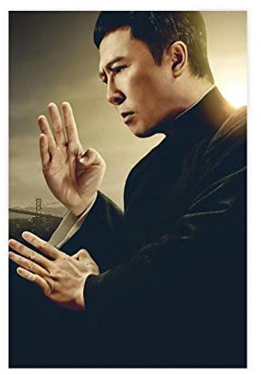 MJKO China YiP Man Donnie Yen Leinwand-Poster, Schlafzimmer, Dekoration, Sport, Landschaft, Büro, Raumdekoration, Geschenk, ohne Rahmen, 50 x 75 cm