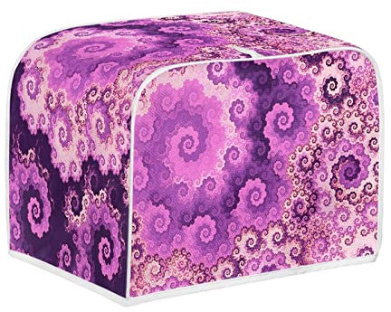 Kuiaobaty Housse de protection pour grille-pain 2/4 en forme de spirale, résistante à la poussière pour machine à pain, lavable, violet