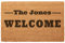 Roseley Personalised Coir Door Mat 40 x 60cm Customised Name Entrance Mat Natural Dirt Trapper Anti-Slip Backing [Design 08]