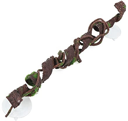 AQUA KT Reptilien Kletterzweig Jungle Rattan Flexibel mit Saugnapf für Leopard Geckos Eidechsen Schildkröten Schlangen Frösche Skorpione Chamäleon Terrarien Dekoration