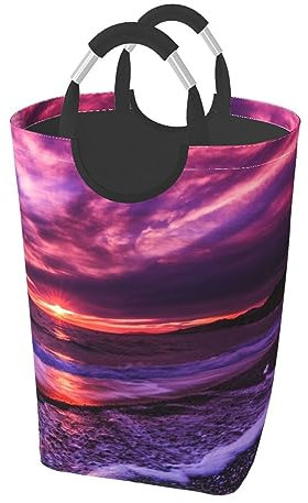 Panier à linge rose avec poignée pour vêtements sales - 50 l