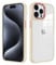 iCatchy Case for iPhone 15 Pro 6.1-Inch, Shockproof Bumper Phone Cover, Anti-Yellowing Clear Back Compatible with iPhone 15 Pro (Beige)