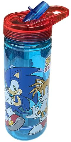 CARTOON Borraccia in tritan Sonic Knuckles Tails ecozen con beccuccio ripiegabile bottiglia per bambini 580 ml BPA Free