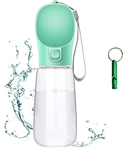 Frasheng Bouteille d'eau pour Chien,Bouteille d'eau Chien 550ML,Gourde de Voyage,Portable Voyage Gourde avec Bouton Lock pour Chien, Chat, Animaux de Compagnie,Animal de Compagnie extérieur Potable