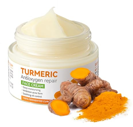 Turmeric Face Cream,Turmeric Antioxygen Repair Face Cream,Dark Spot Corrector Remover For Face,Anti Aging Cream,Moisturizing Erase Fine Lines 1.76 FL OZ