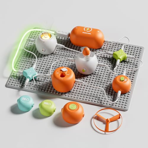 Modulo esperimento scientifico del circuito fisico, modulo combinato fai da te per puzzle per bambini, kit di esplorazione elettronica, adatto per battiscopa elettronici comunemente usati, età 3+