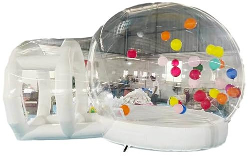 5m, Outdoor Waterproof Inflatable House With Cushion,Clear PVC Inflatable Bubble Tent,for Kids, Camping, Party, Commercial Use,with Blower & Pump