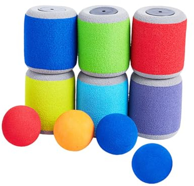 JWQFBC Giochi di Lancio di Palline con Lattine Colorate per Bambini E Adulti, Sport, Parco Giochi, Giocattoli Interattivi per Genitori E Figli, Divertente Gi