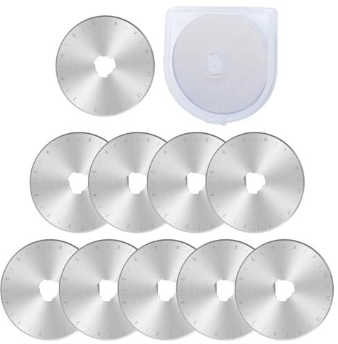 GOLD DEER 10 Stück 45 mm Rollschneiderklingen, scharfe Ersatzklingen, Stoffschneider-Rad, Stoffschneider-Rad, Rollschneider für Stoff, Quilten, Scrapbooking, Nähen, Kunst, Handwerk