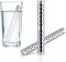 Hominas Alkalische Wasser Stick, Tragbar Wasserfilter Alkaline Filter Edelstahl PH Alkalizer Reinigungsfilter Wasserstoff Ionisator Mineralien Filter für Wasser Reinigen