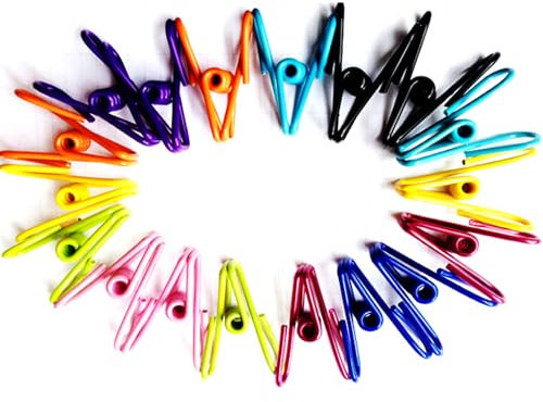 20 Pcs Bag Clips for Food Storage, Food Bag Clips, Drawing Board Clips, Food Clips, Freezer Bag Clips, Multi-Function Food Clips, Clothespins, Suitable for Kitchen, Home, and Office(Random Color)