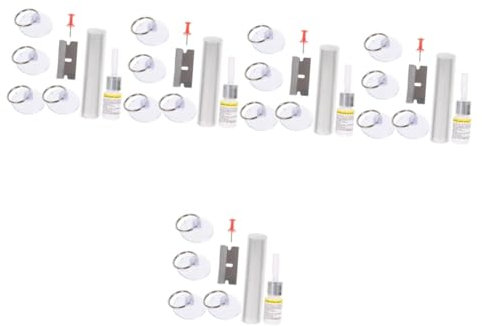 Gatuida 5juegos Kit De Reparación De Grietas De Parabrisas De Coche Herramientas para Reparar Cristales De Vehículo para Reparación De Grietas y Arañazos Vidrio Automotriz Fácil De