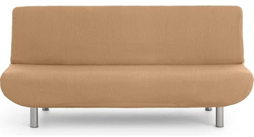 ECOMMERC3 Housse de canapé 3 Places clic clac Universelle et Polyvalente Couleur Sable Protecteur Facile à Installer pour Dossier, siège et accoudoirs