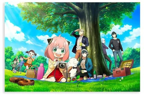 biegzc Anime-Poster, Motiv: Spy X Family, Leinwand-Poster, Schlafzimmer, Dekoration, Landschaft, Büro, Raumdekoration, Geschenk, 20 x 30 cm