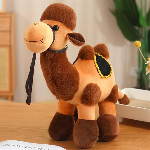 Herfair Kamel Kuscheltier Plüschtiere Süße Plushie Plüsch Kamel Spielzeug Kinderzimmer Deko Stofftier Geschenke (30 cm,A)