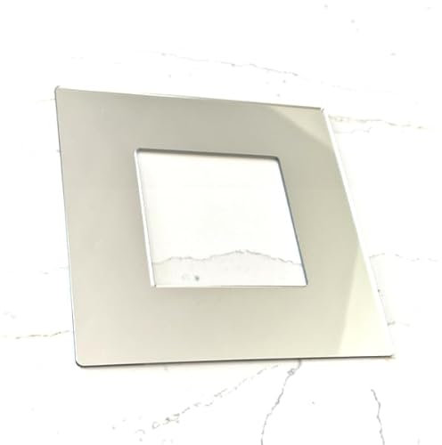 Useful Store Mirror Silver Chrome Single Light Switch Socket Finger Plates Surround Wall Protector Hygienic Cover