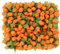 MWOOT 144Pcs Mini Roses Artificial Flower Heads, Orange Plastic Rose Buds with Stems for Crafts, Small Fake Roses for DIY Valentine's Day Wedding Bouquet Festival Decoration, Tiny Faux Flower Heads
