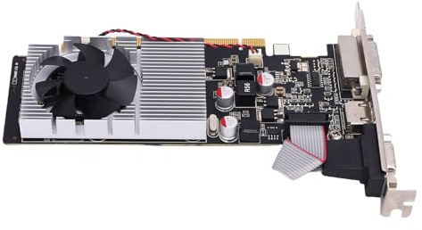 Bewinner Computergrafikkarte, GT705 1 GB GDDR3 64 -Bit SFF -Grafik für Office Home PC, 1080p VGA DVI, 25W Low -Power, Ruhiger Lüfter, Kompaktrammekarte