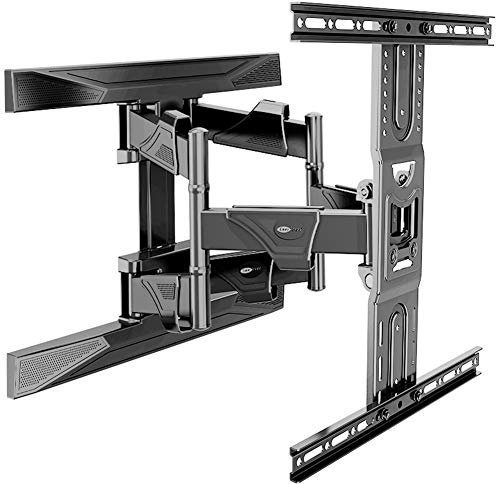 DRFGNF Supporto da Parete per TV per la Maggior Parte dei televisori LED LCD OLED 4K da 45-75 Pollici, TV Piatte e Curve, con Doppio Braccio articolato, Estensione, Rotazione e