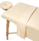 Saloniture Parure de lit 3 pièces en microfibre pour table de massage Housse de lit facial de qualité supérieure Comprend drap plat et draphousse avec housse pour berceau Plusieurs couleurs naturel