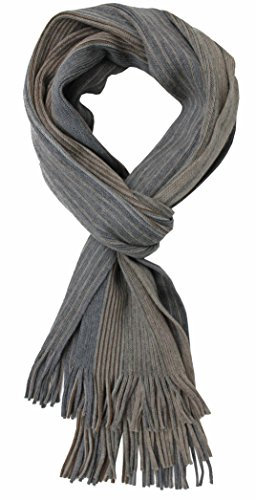 Rotfuchs Strickschal Herrenschal Damenschal Unisex Wolle gestreift feinstrick mit Fransen mehrfarbig