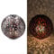 Navaris LED Solar Kugel aus Metall - 30 x 30cm - mit Erdspieß - Garten Solarkugel Leuchte - Orientalische Solar Kugelleuchte - Gebürstetes Silber