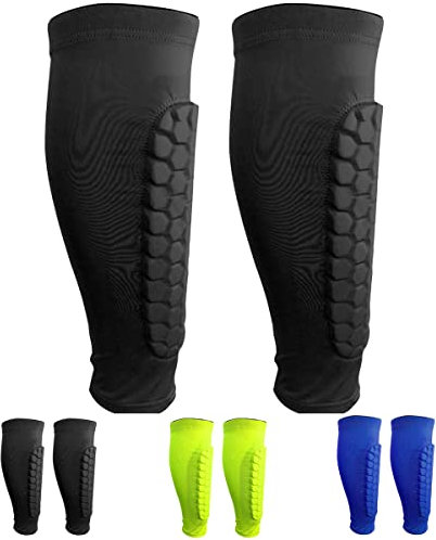 SANON 1 Paar Schienbeinschoner für Fußball, Wadenschutz, Schienbeinschoner, stoßfest, für Männer, Frauen und Jugendliche (schwarz)