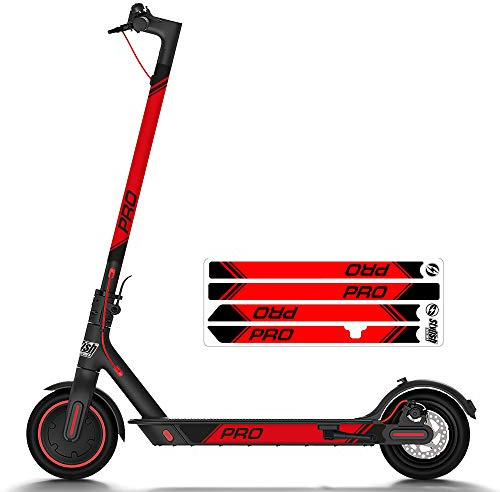 Aufkleber für Xiaomi M365,STYLISH SCOOTERS Reflektierende Aufkleber für Elektroroller (Rot)