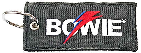 David Bowie Schlüsselring Keychain Patch Flash Logo Nue offiziell