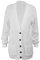 Pretty Attitude Womens Ladies Chunky Cable Knit Cardigan Button Long Sleeves Grandad Plus Sizes (White, 16)