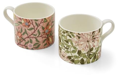 Portmeirion Group Morris & Co. Fruit and Honeysuckle Set of 2 Mugs