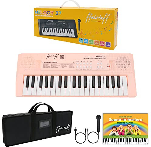 Melodica Elettronica ffalstaff 37 tasti con borsa con tracolla e E-book Suona la Tastiera - Ottimo kit concepito per proteggere il tuo strumento durante il trasporto
