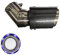 Auto Endrohr,MoreChioce Auto Auspuffspitze Kohlefaser Auto Auspuffendrohr Auspuffspitze Endrohr mit LED Auto Auspuffrohr Auspuffspitzen Auspuffblende Außendurchmesser Weniger als 55mm,Blau Gebogen