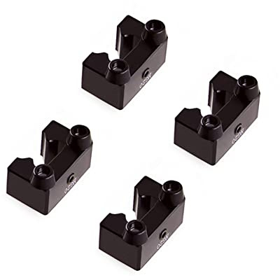 CNCYEAH Fester Ring Schienenendblock für HGR20 Linearführung, 4x Endblock ohne Schiene und Läufer, Schwarz, Metall, Gleitlager, Linearführungs-Endblock